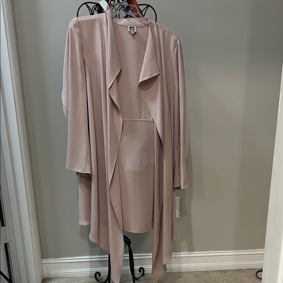 Anne Klein Blush Pink Draped Cardigan - Picture 1 of 4